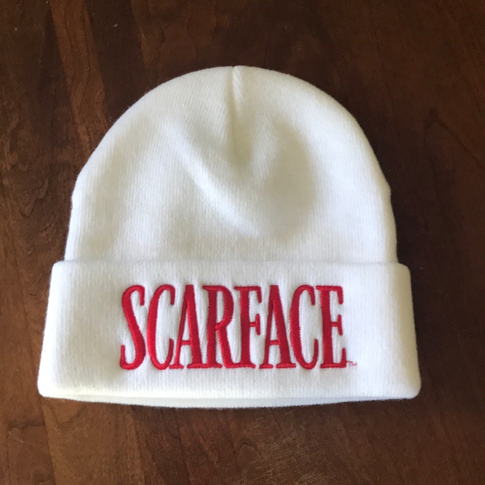 Supreme Scarface White Beanie